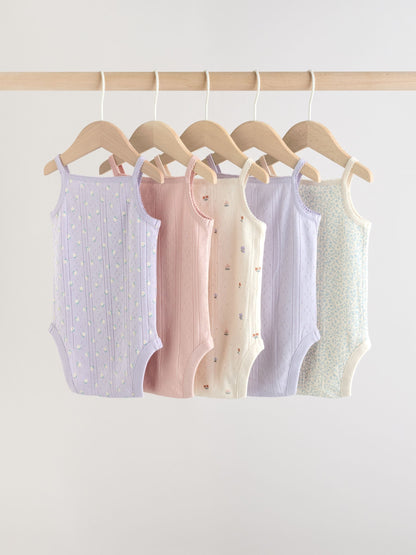 Purple Vest Baby Bodysuits 5 Pack image 2
