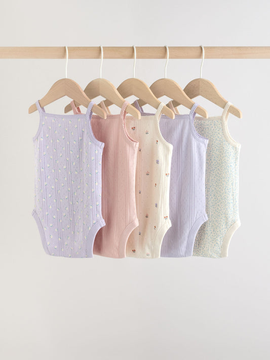 Purple Vest Baby Bodysuits 5 Pack image 2
