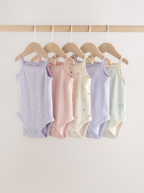 Purple Vest Baby Bodysuits 5 Pack image 1