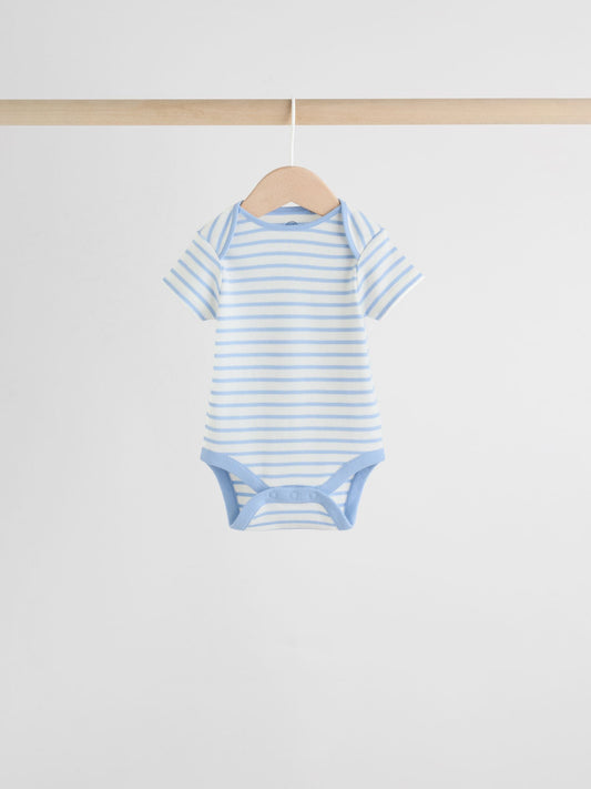 Dsiney Kidz - Bright Stripe Short Sleeve Baby Bodysuits 5 Pack image 2