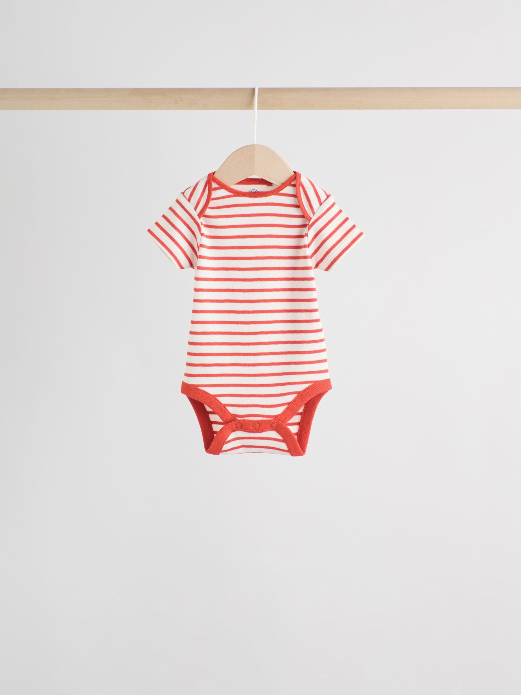 Bright Stripe Short Sleeve Baby Bodysuits 5 Pack image 8