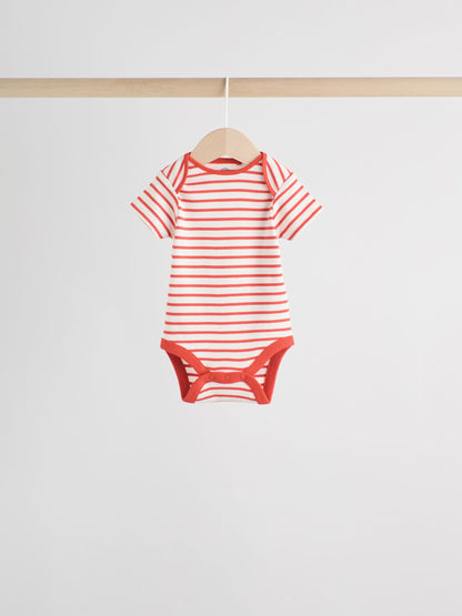 Bright Stripe Short Sleeve Baby Bodysuits 5 Pack image 8