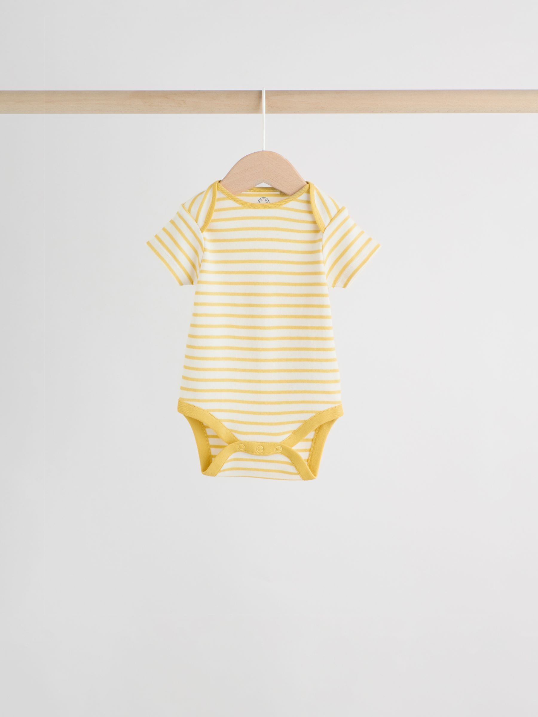 Bright Stripe Short Sleeve Baby Bodysuits 5 Pack image 9