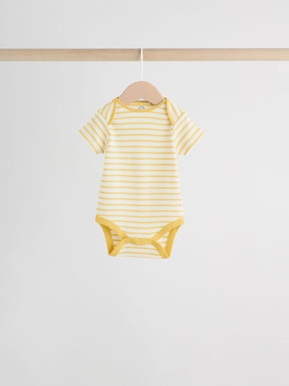 Bright Stripe Short Sleeve Baby Bodysuits 5 Pack image 9