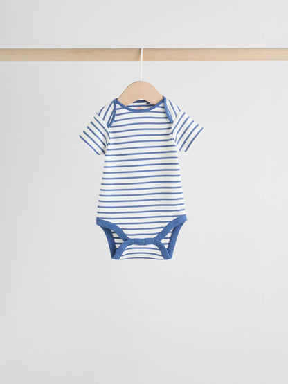 Bright Stripe Short Sleeve Baby Bodysuits 5 Pack image 10