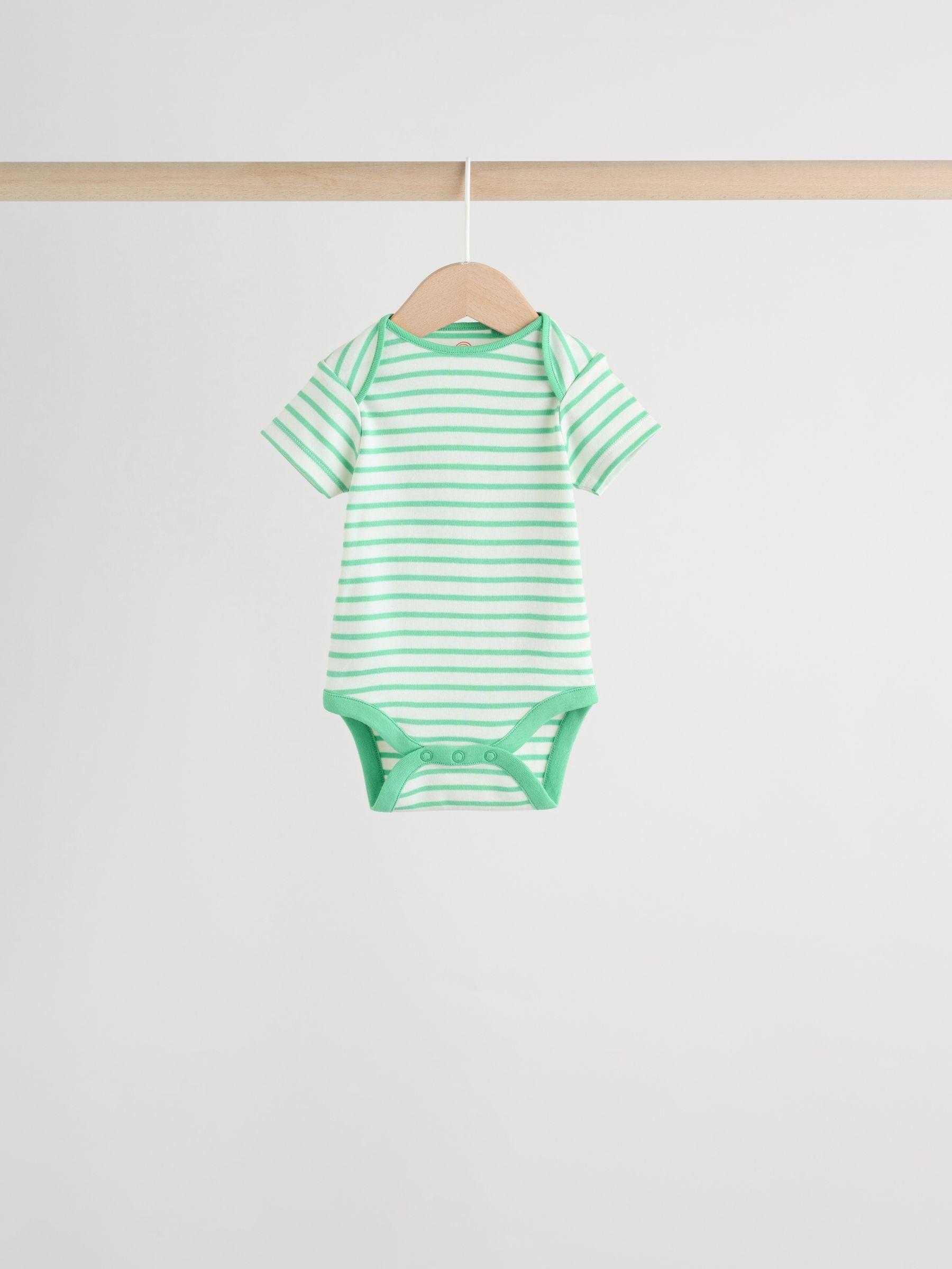 Bright Stripe Short Sleeve Baby Bodysuits 5 Pack image 6