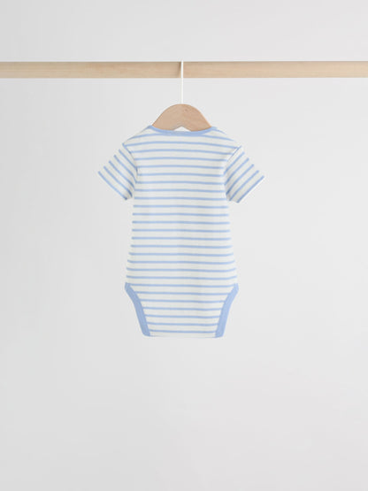 Dsiney Kidz - Bright Stripe Short Sleeve Baby Bodysuits 5 Pack image 7