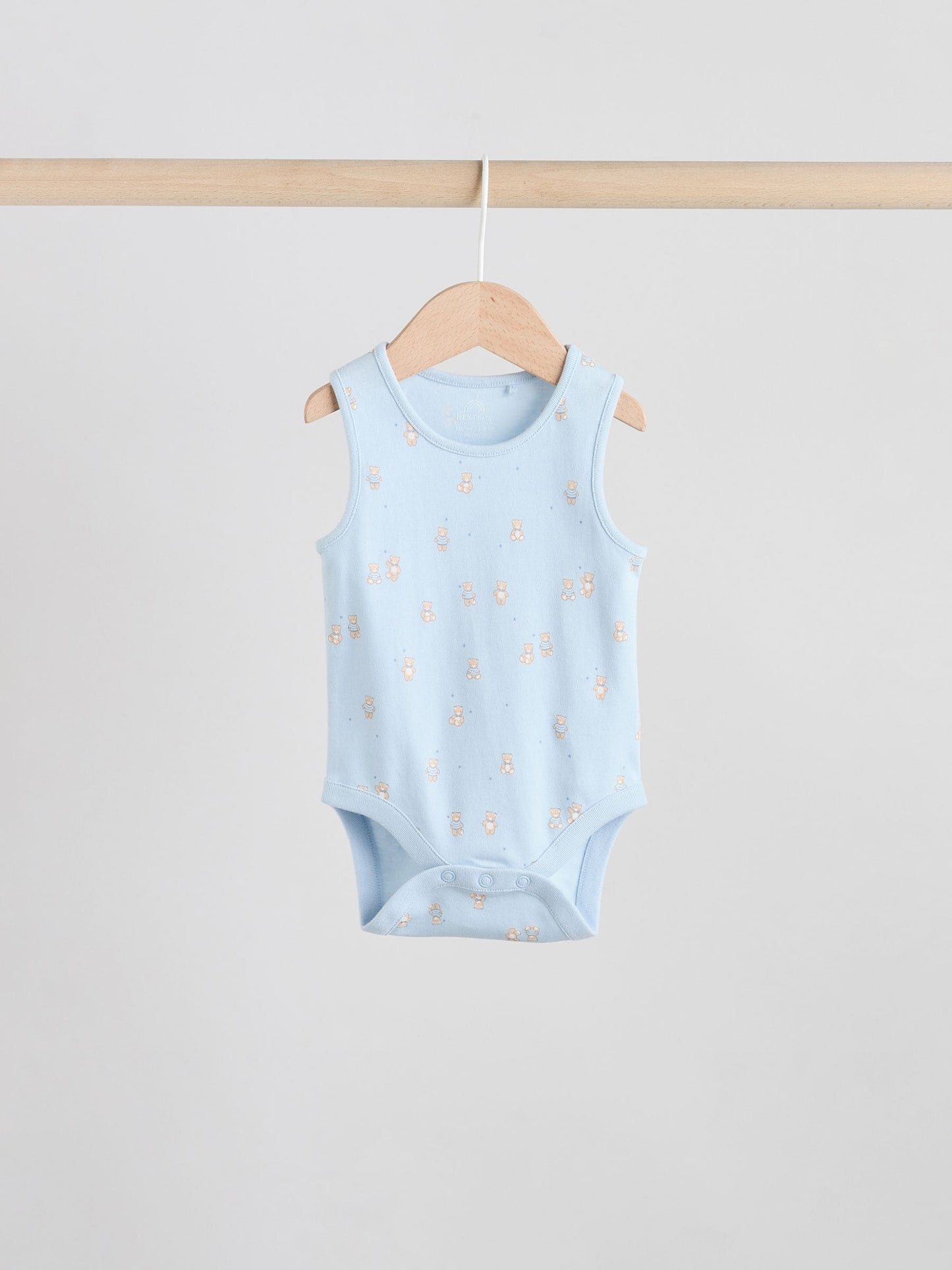 Blue 5 Pack Baby Bear Vest Bodysuits image 7