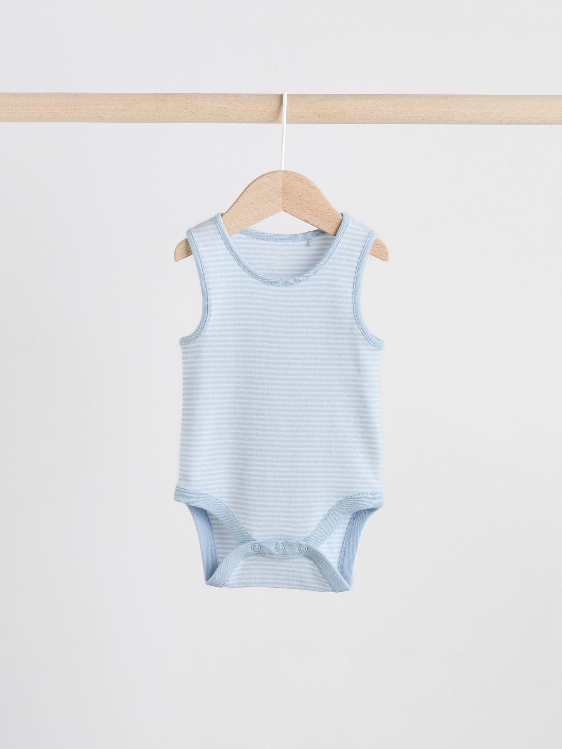 Blue 5 Pack Baby Bear Vest Bodysuits image 7