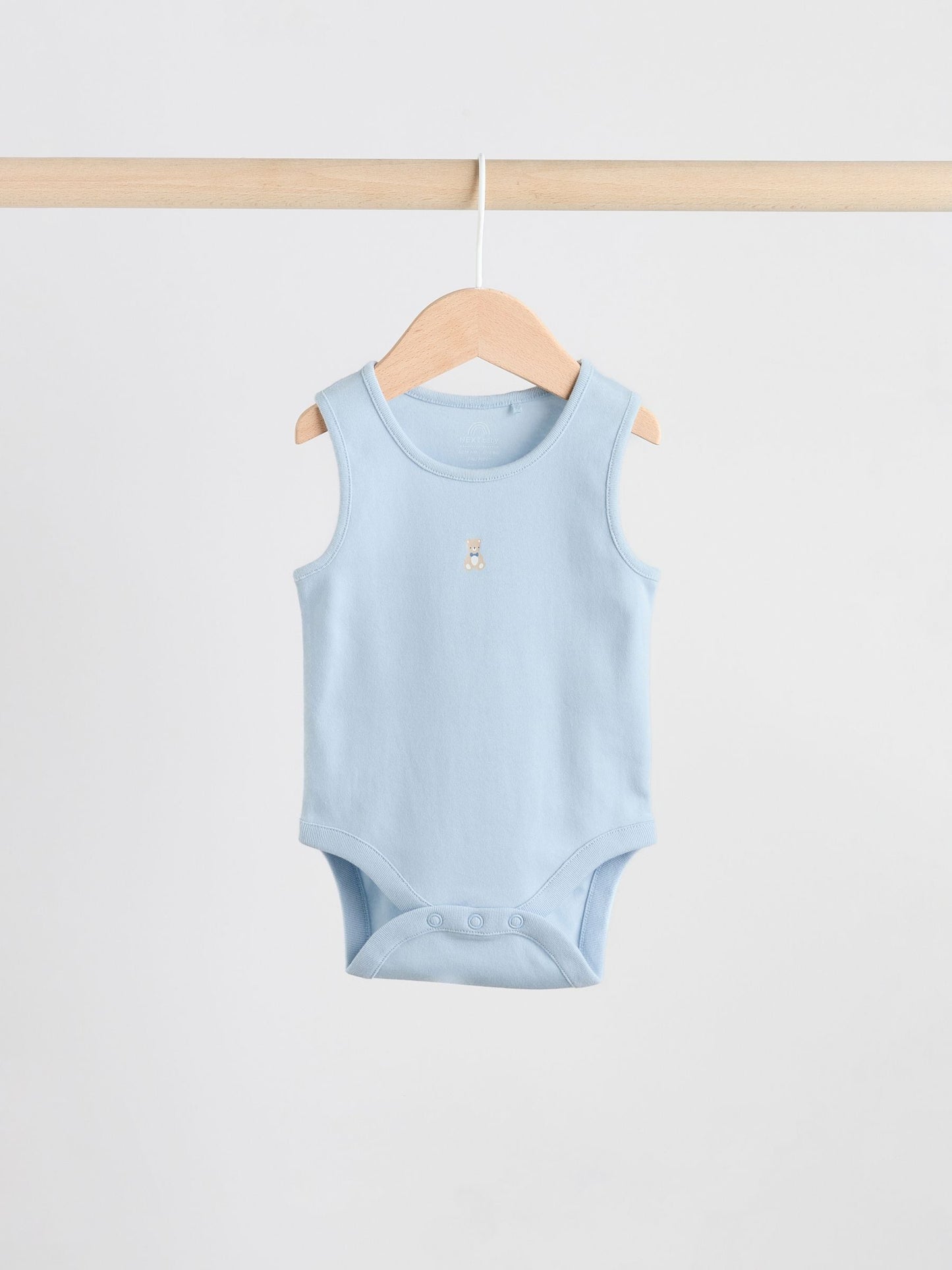 Blue 5 Pack Baby Bear Vest Bodysuits image 8