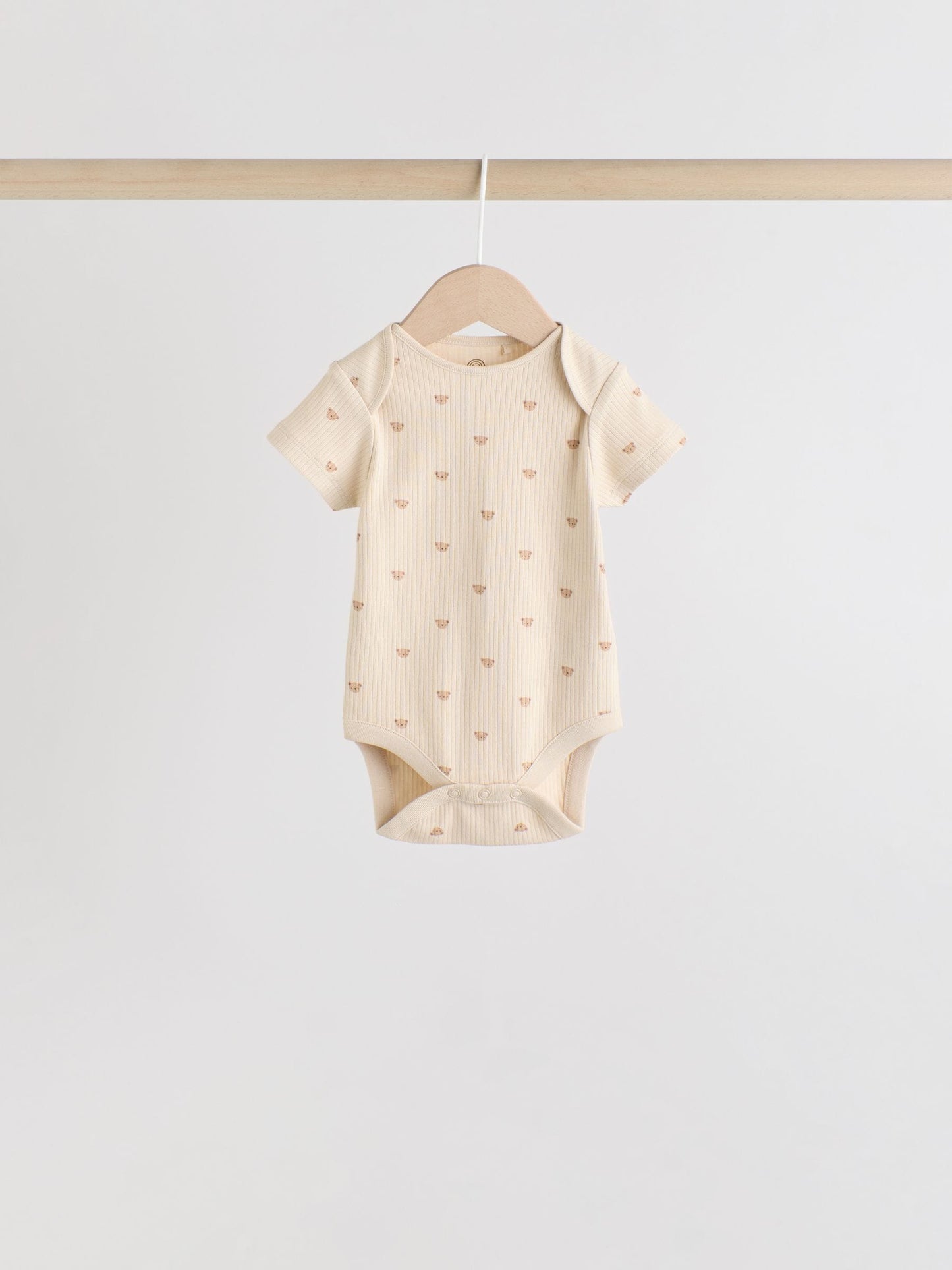 Brown Bear Short Sleeve Baby Bodysuits 5 Pack image 4