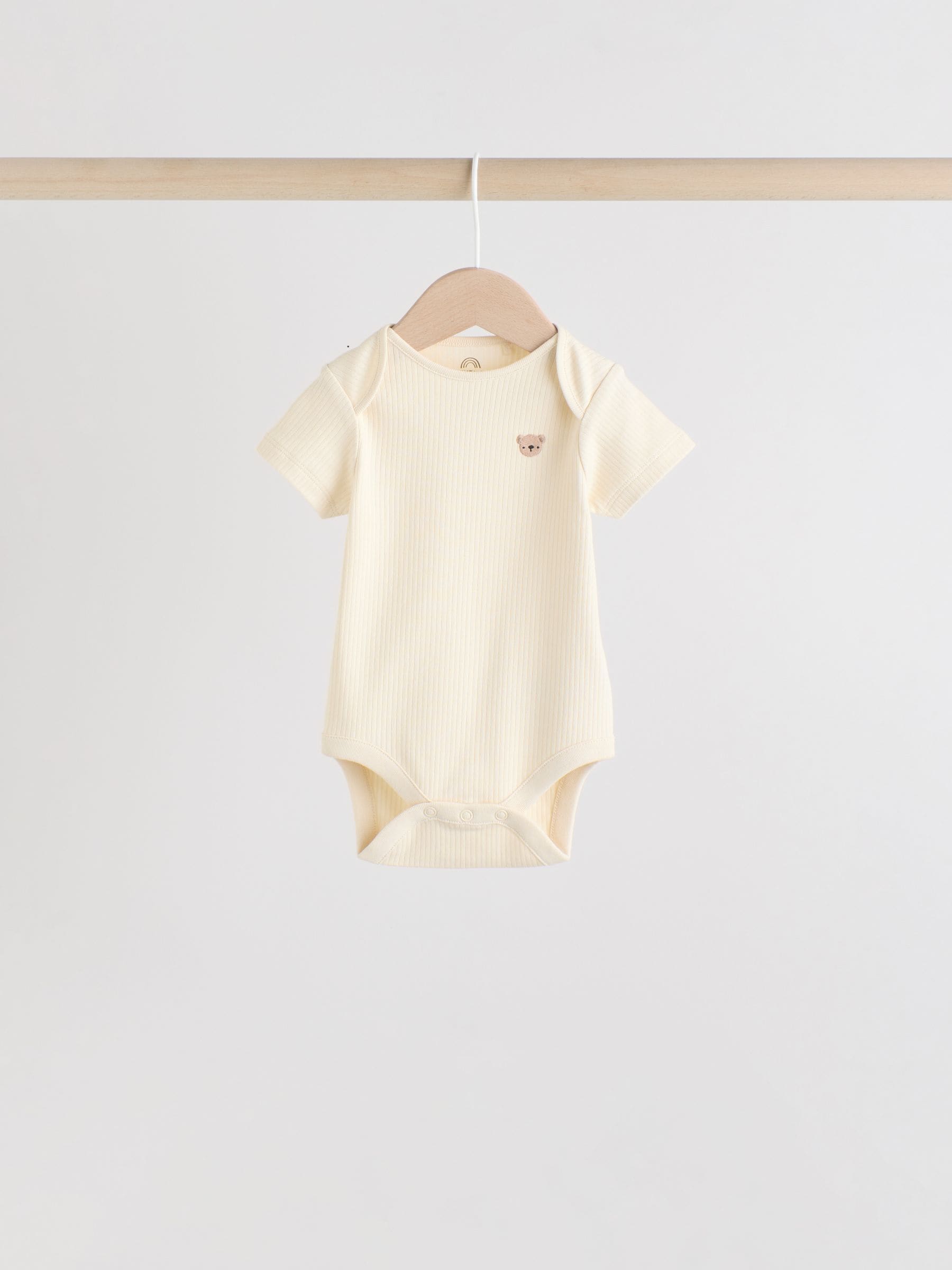 Brown Bear Short Sleeve Baby Bodysuits 5 Pack image 7