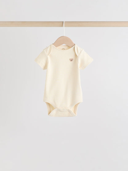 Brown Bear Short Sleeve Baby Bodysuits 5 Pack image 7