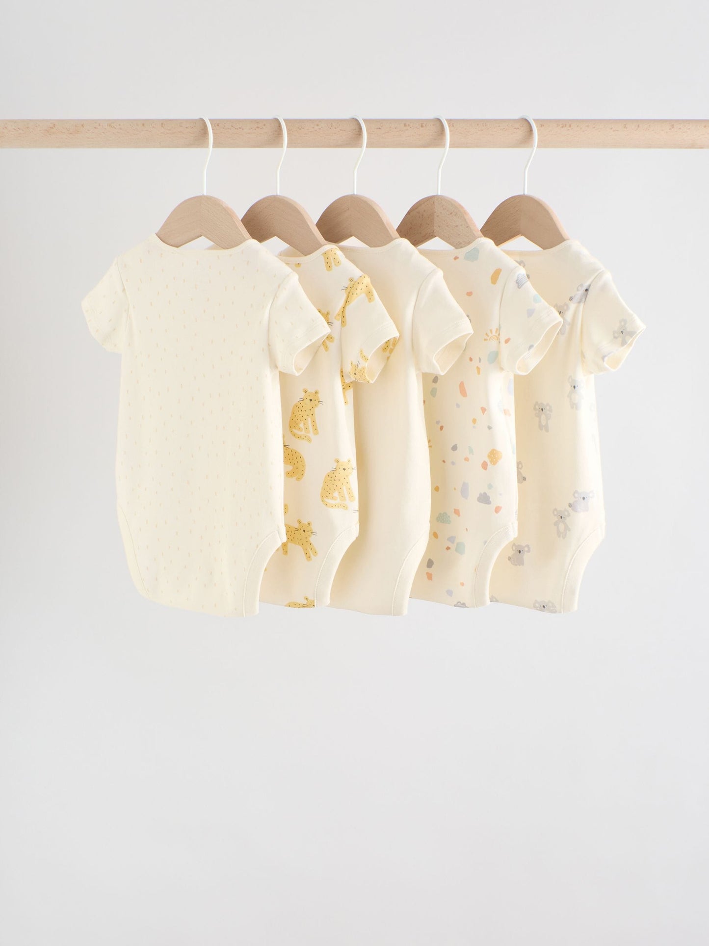 Bright Short Sleeve Baby Bodysuits 5 Pack image 2