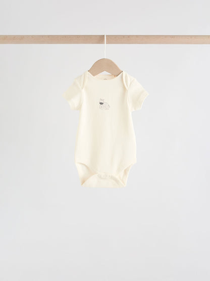 Bright Short Sleeve Baby Bodysuits 5 Pack image 3