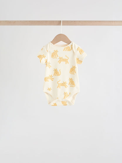 Bright Short Sleeve Baby Bodysuits 5 Pack image 5