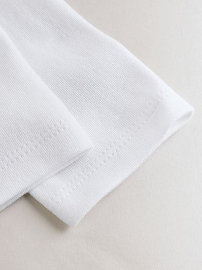 White Long Sleeve Baby Bodysuits 5 Pack image 5