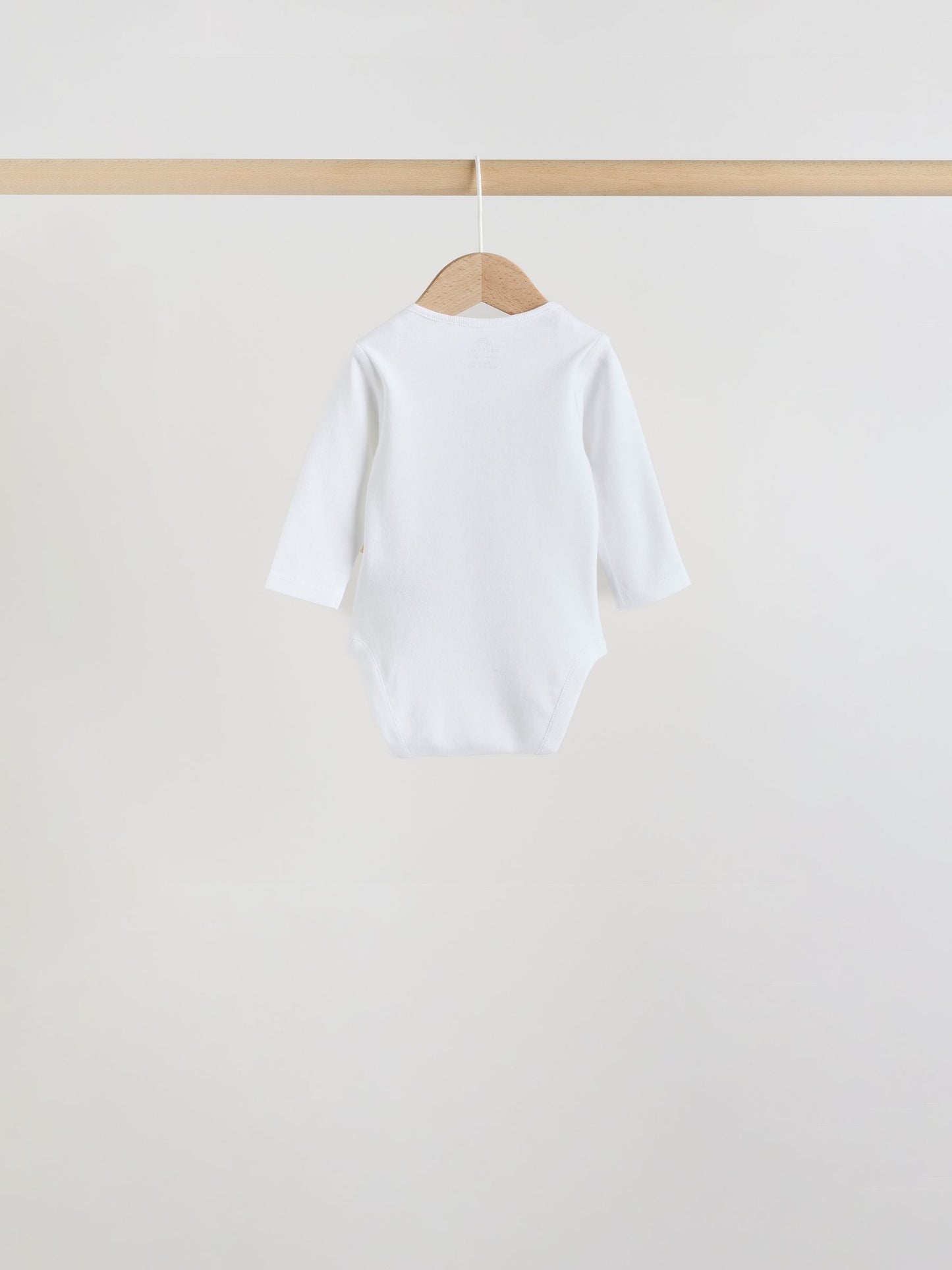 White Long Sleeve Baby Bodysuits 5 Pack image 5