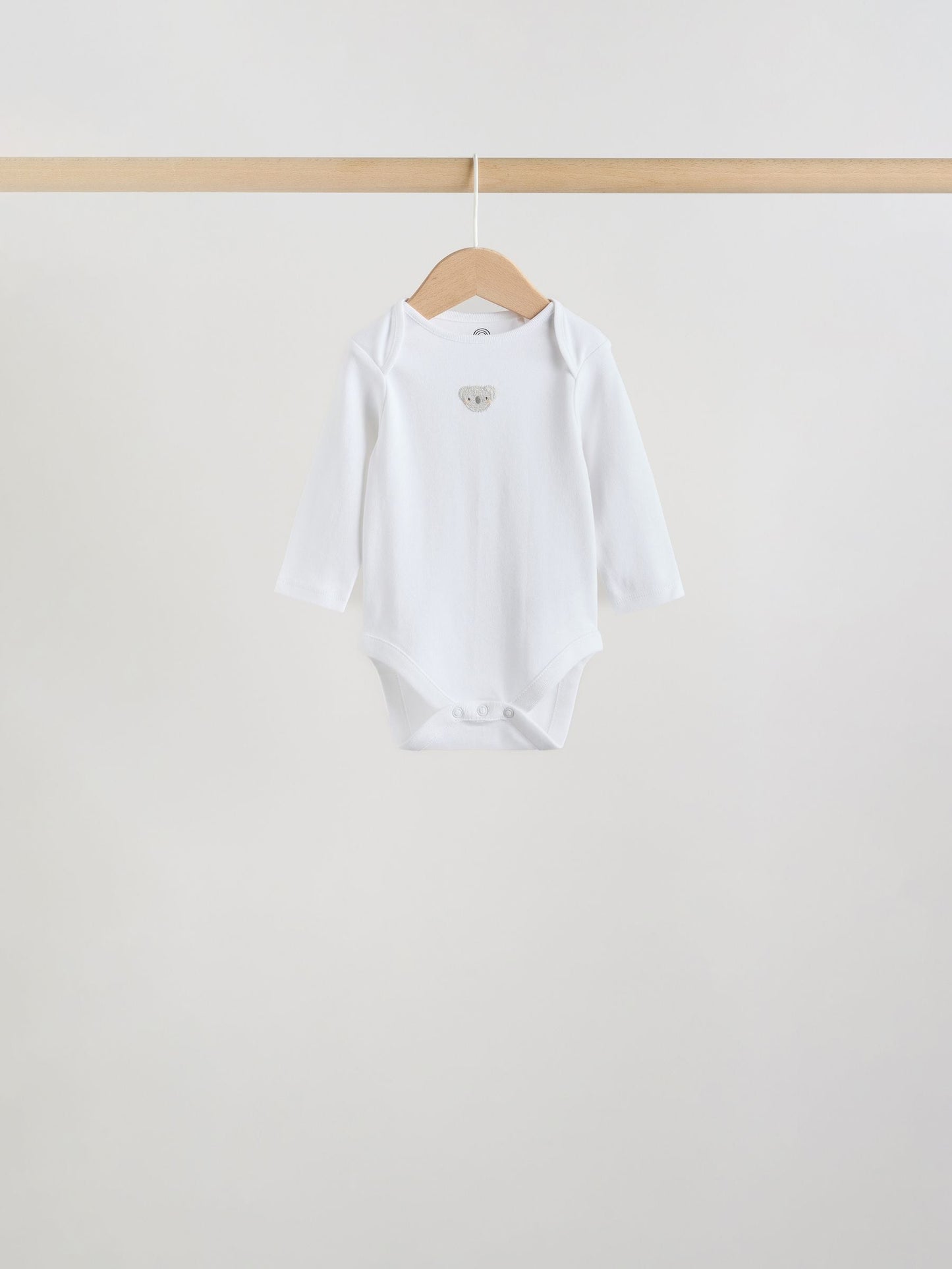 White Long Sleeve Baby Bodysuits 5 Pack image 8