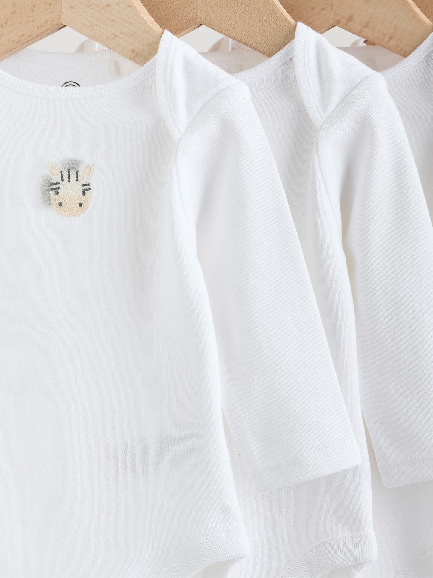 White Long Sleeve Baby Bodysuits 5 Pack image 9