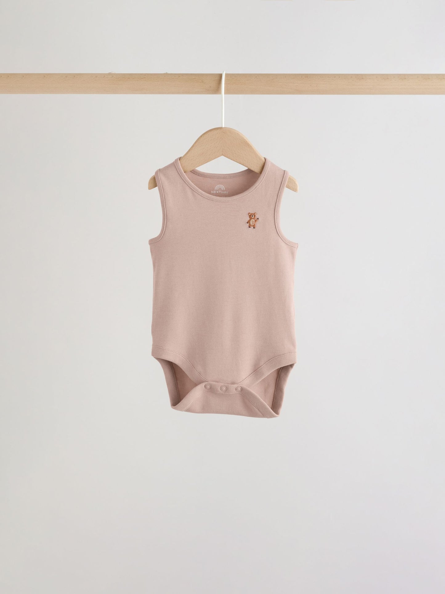 Teal Blue Miniprint Baby Vests 5 Pack image 7