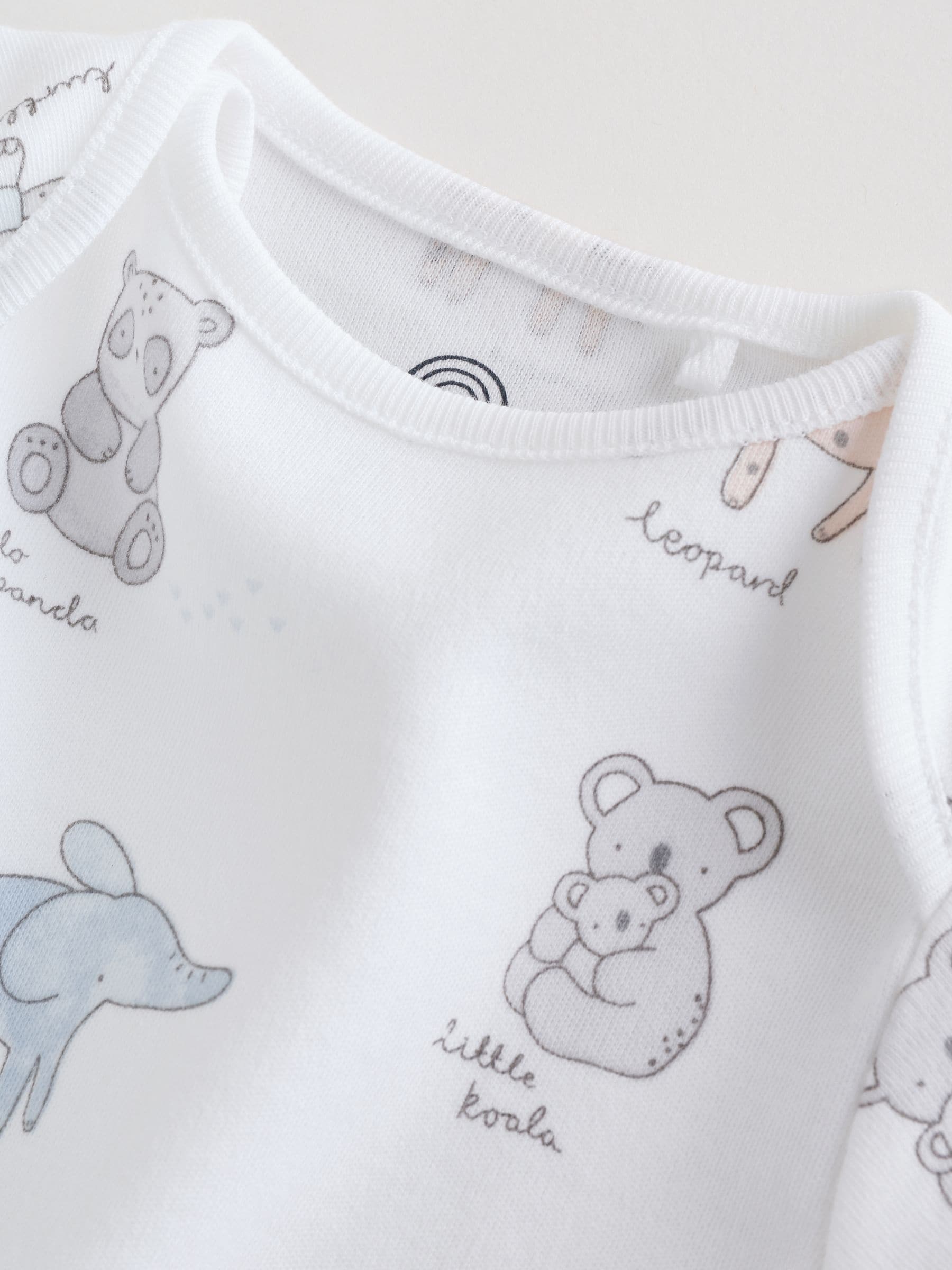 White Short Sleeve Baby Bodysuits 5 Pack image 4
