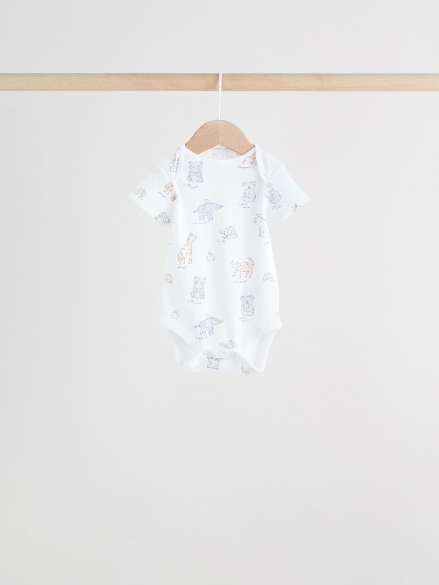 White Short Sleeve Baby Bodysuits 5 Pack image 8