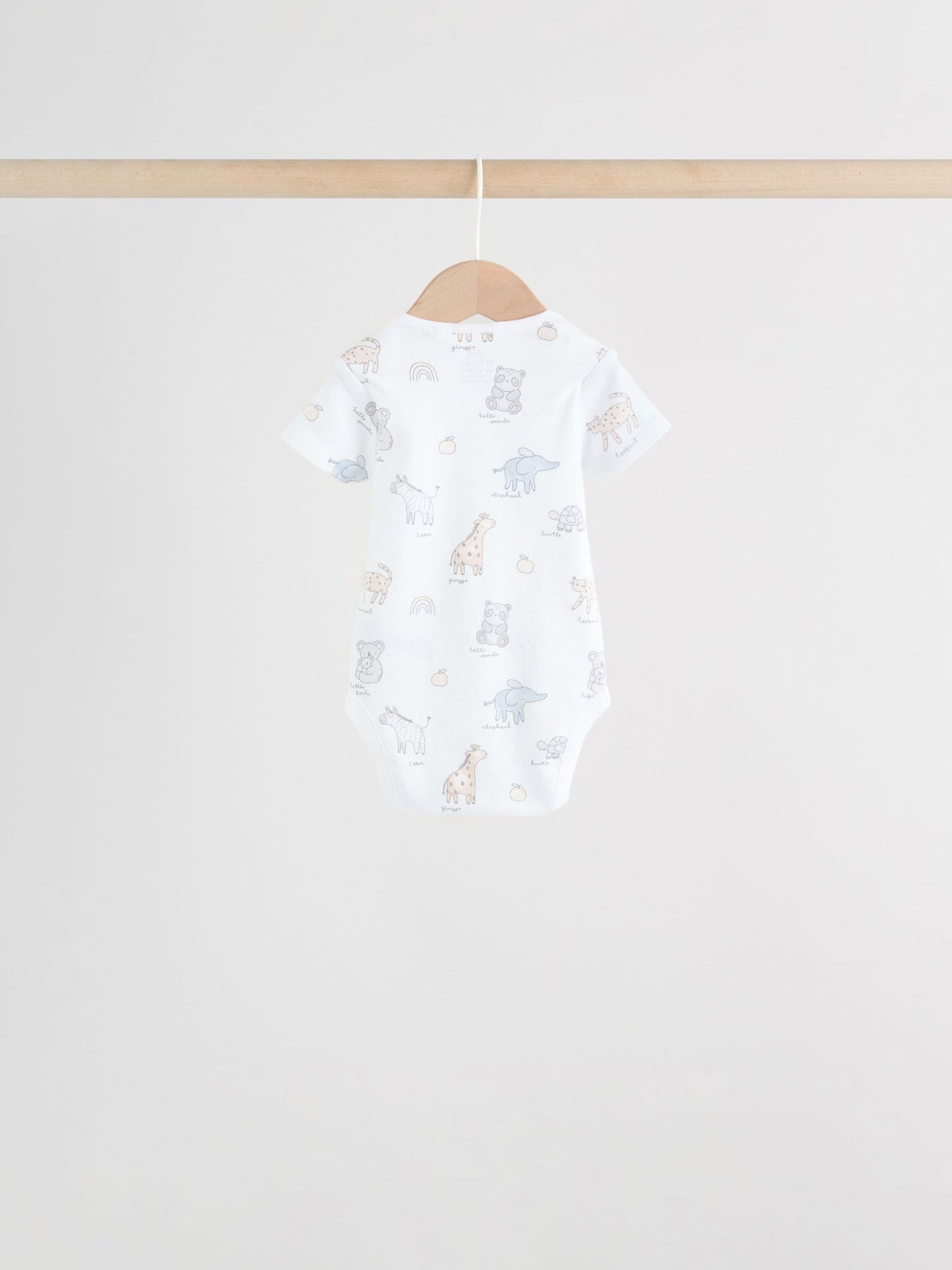 White Short Sleeve Baby Bodysuits 5 Pack image 9