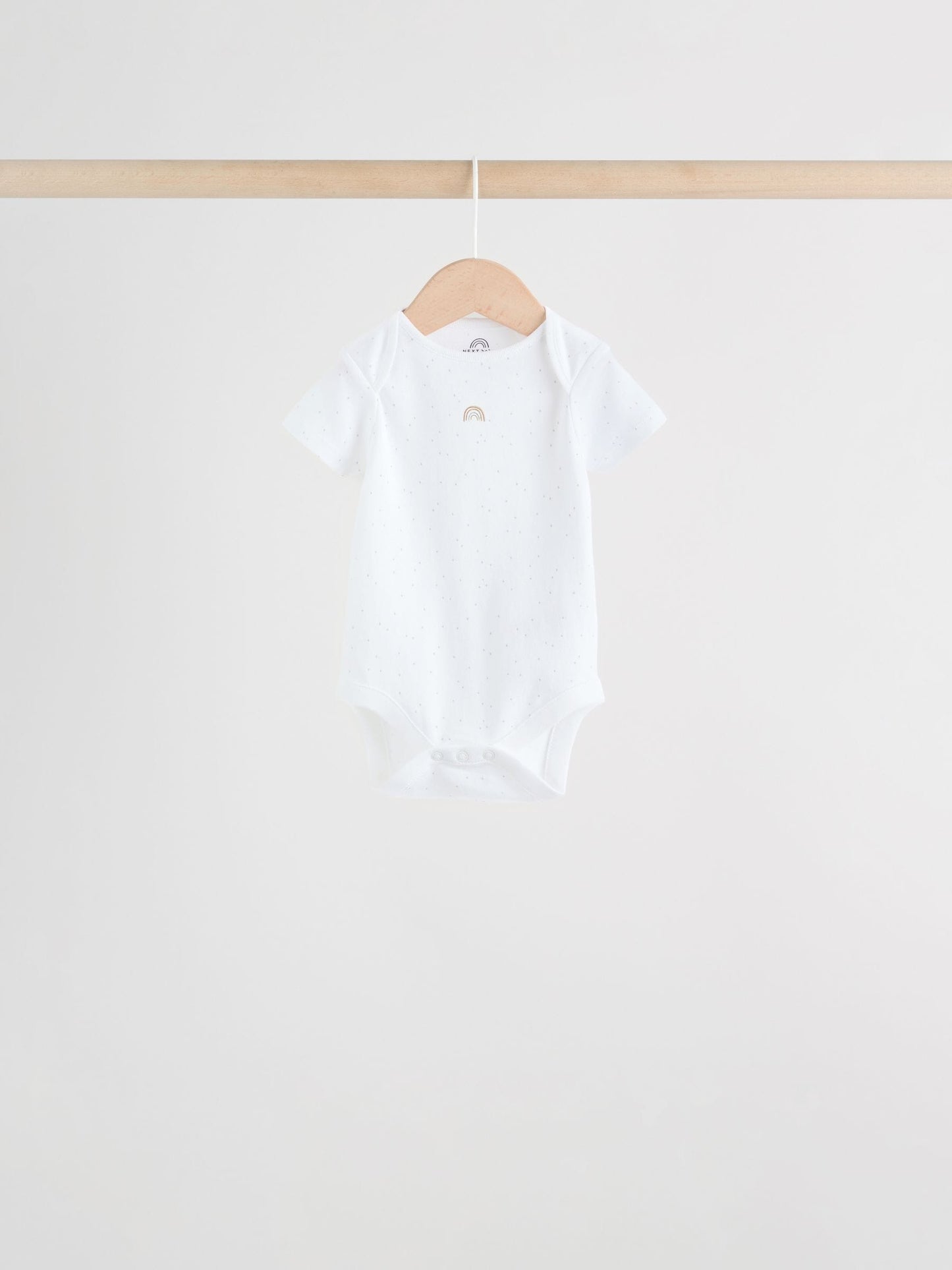White Short Sleeve Baby Bodysuits 5 Pack image 5