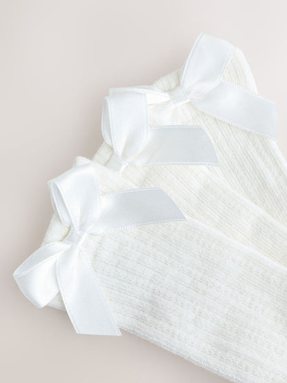 White Baby Socks 3 Pack image 2