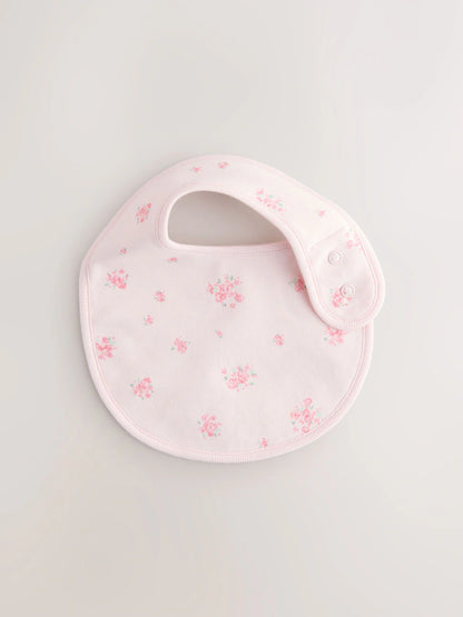 Pink/White Baby Bibs 3 Pack
