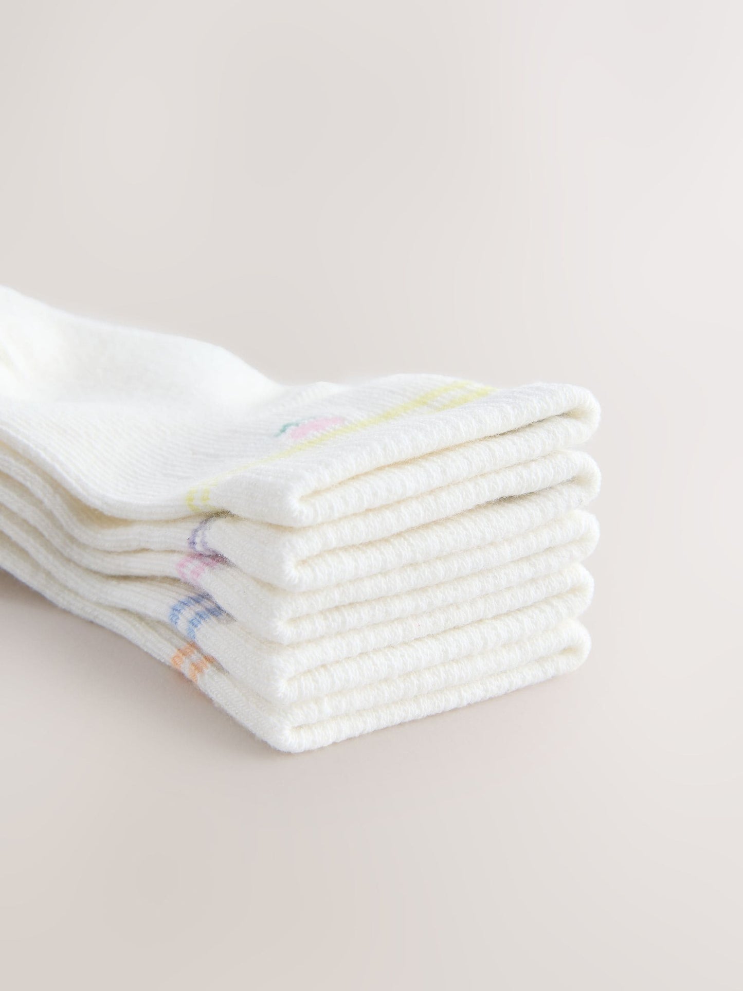 White Baby Socks 5 Pack image 2