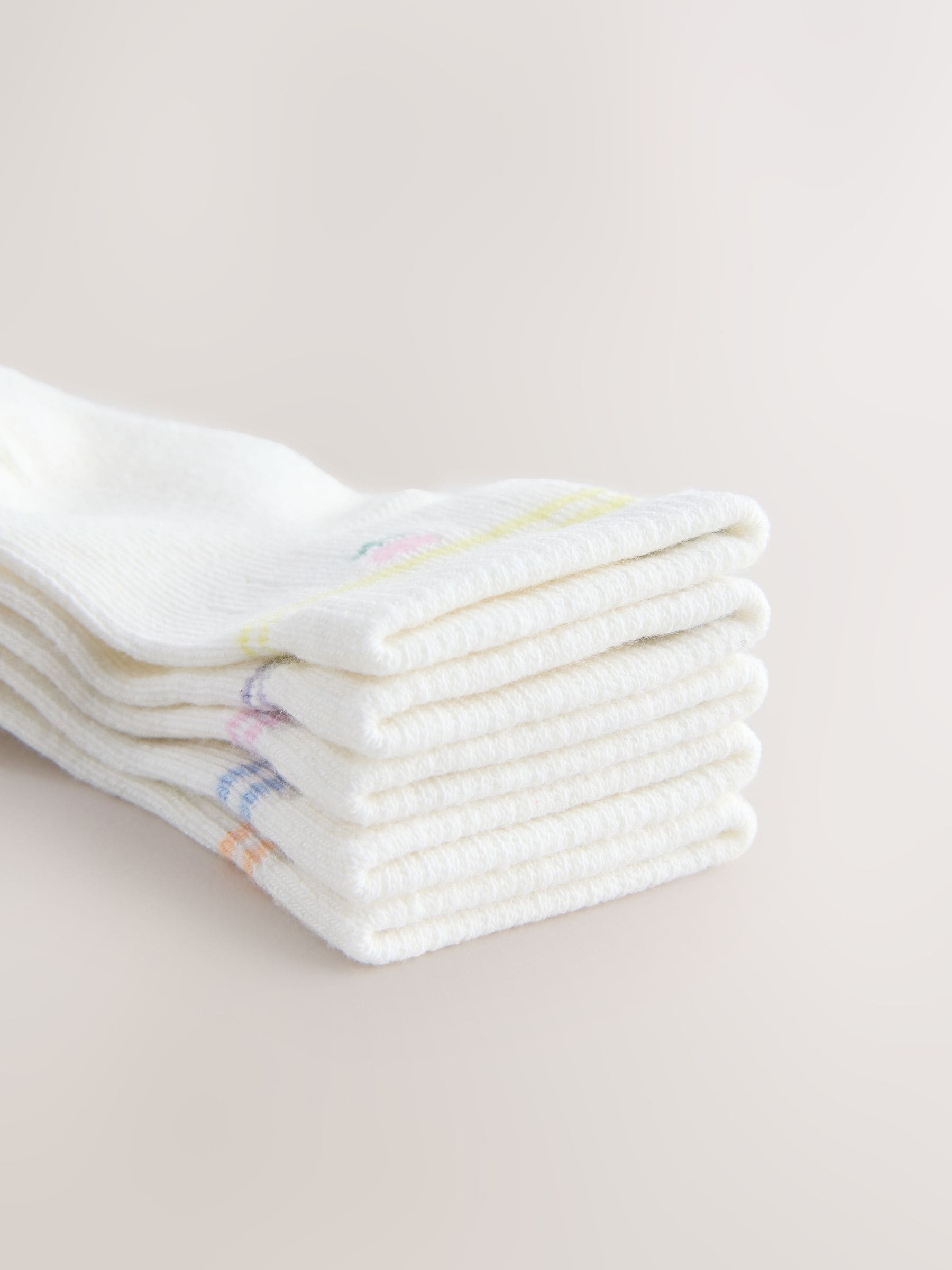 White Baby Socks 5 Pack image 2