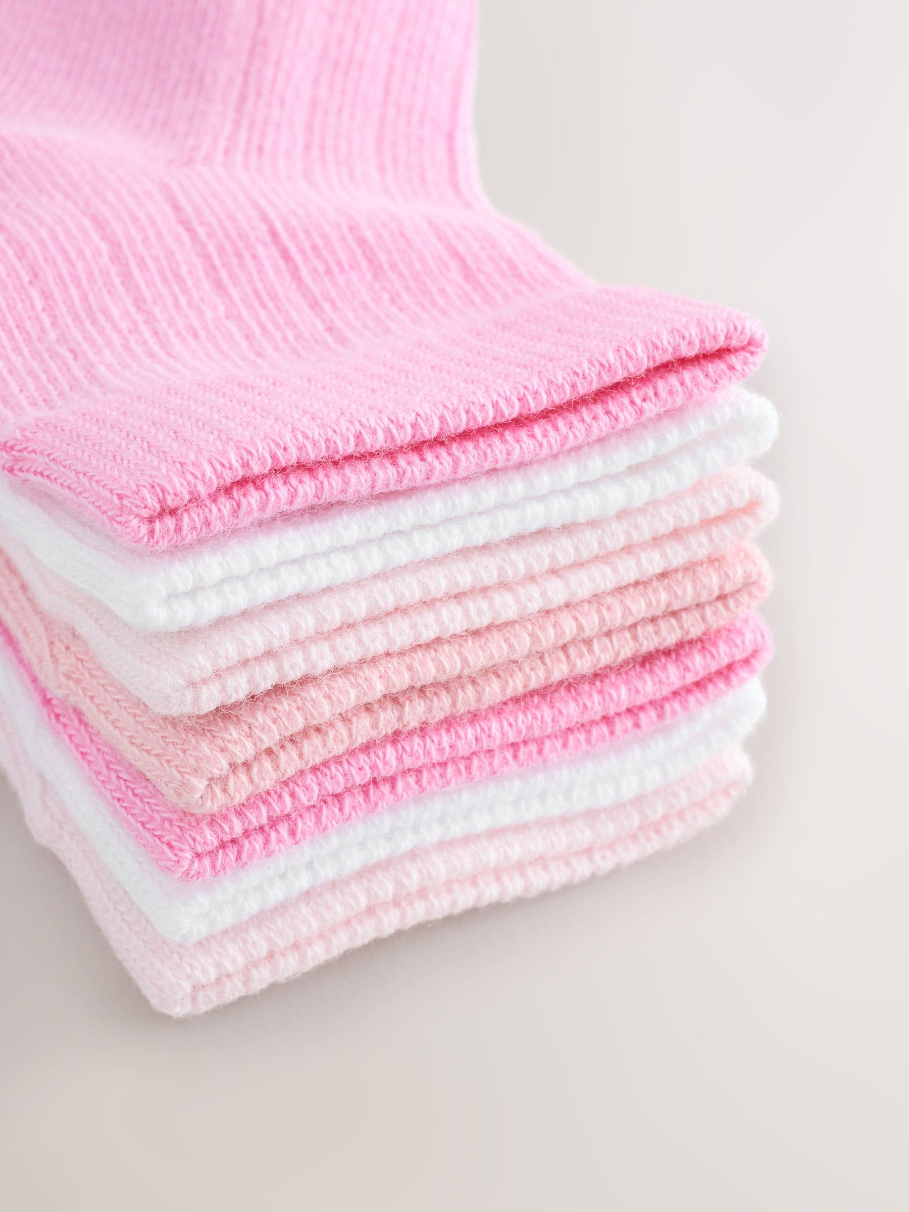 Pink Baby Socks 7 Pack image 2