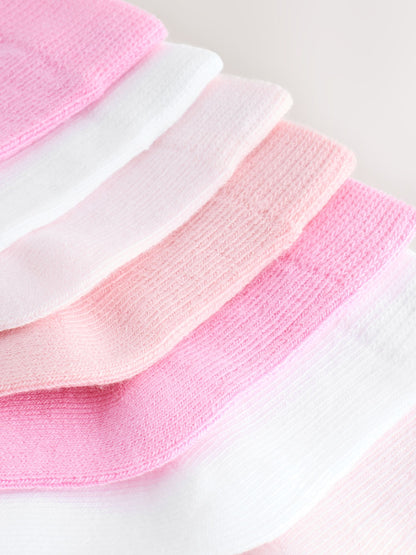 Pink Baby Socks 7 Pack image 3