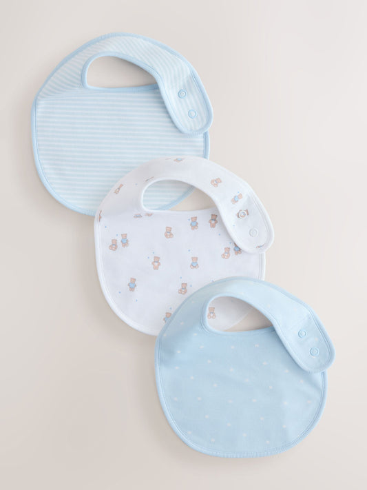 Blue Baby Bibs 3 Pack image 1