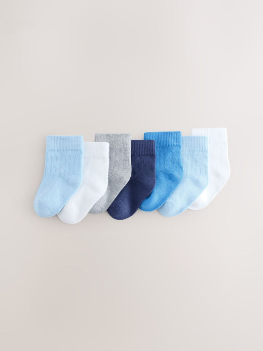 Blue Baby Socks 7 Pack (0mths-2yrs) image 1