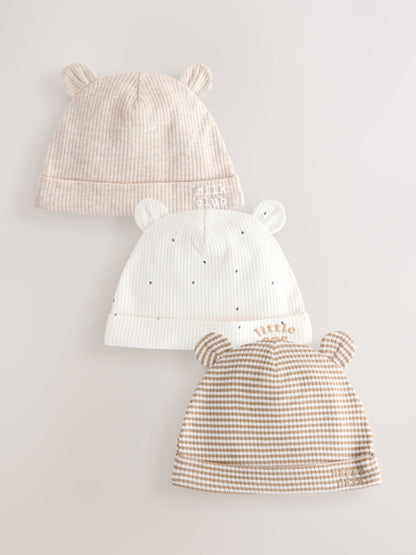 Neutral Milk Club Baby Beanies 3 Pack (0-12mths) image 1