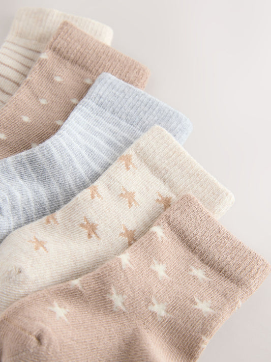 Neutral Baby Socks 5 Pack (0mths-2yrs) image 3