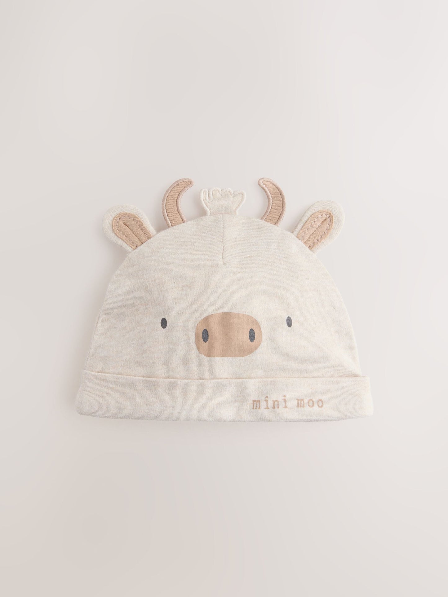 Neutral Hamish Baby Beanies 3 Pack (0-12mths) image 2