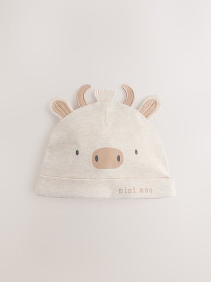 Neutral Hamish Baby Beanies 3 Pack (0-12mths) image 2