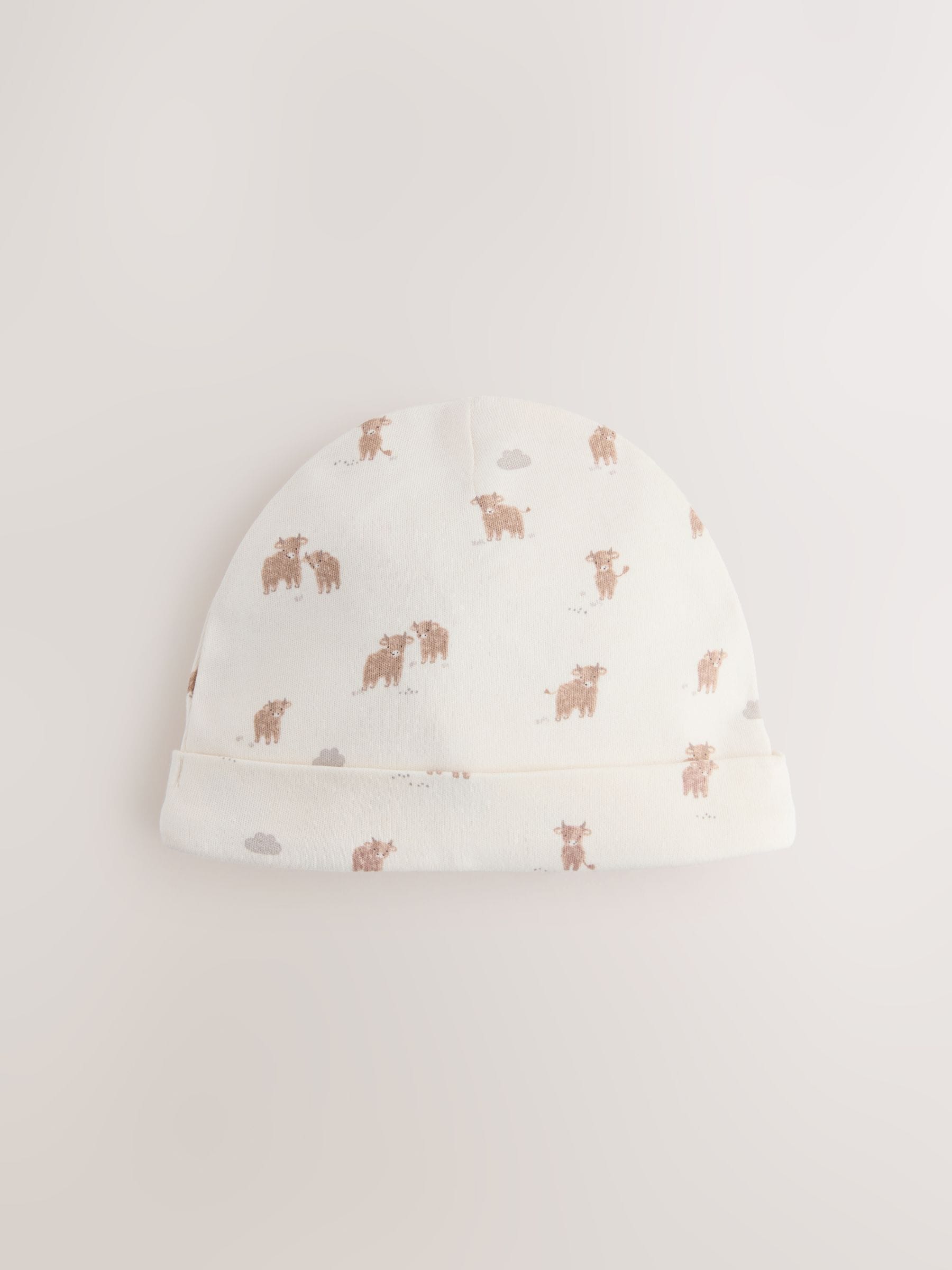 Neutral Hamish Baby Beanies 3 Pack (0-12mths) image 4