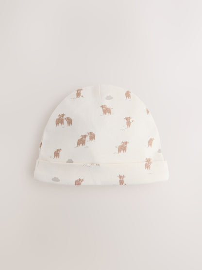Neutral Hamish Baby Beanies 3 Pack (0-12mths) image 4