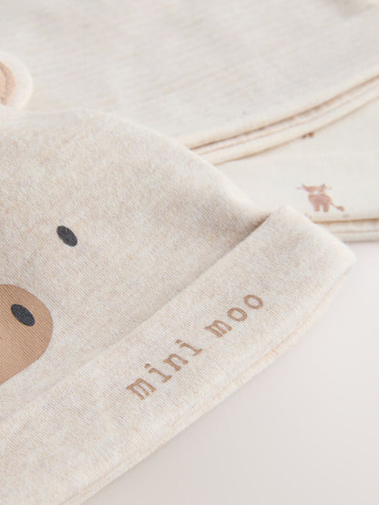 Neutral Hamish Baby Beanies 3 Pack (0-12mths) image 5