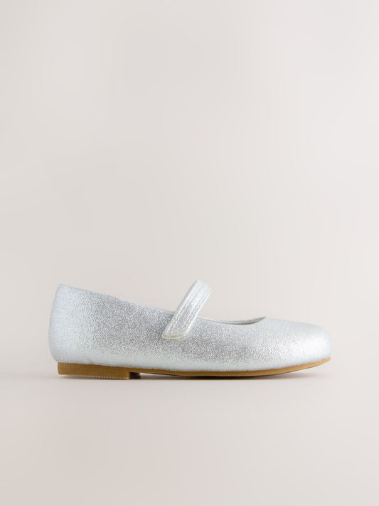 Dsiney Kidz - Silver Standard Fit (F) Mary Jane Touch Fastening Occasion Shoes image 2