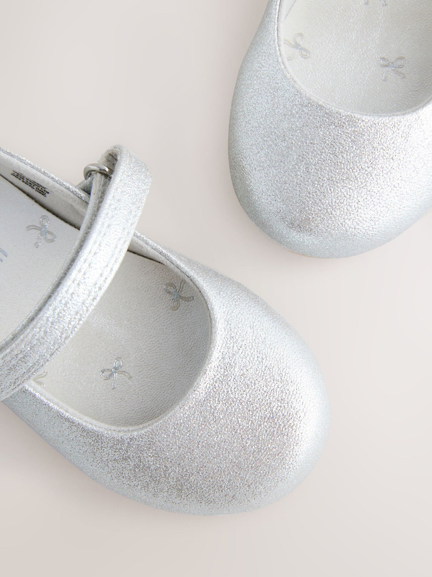 Silver Standard Fit (F) Mary Jane Touch Fastening Occasion Shoes image 3