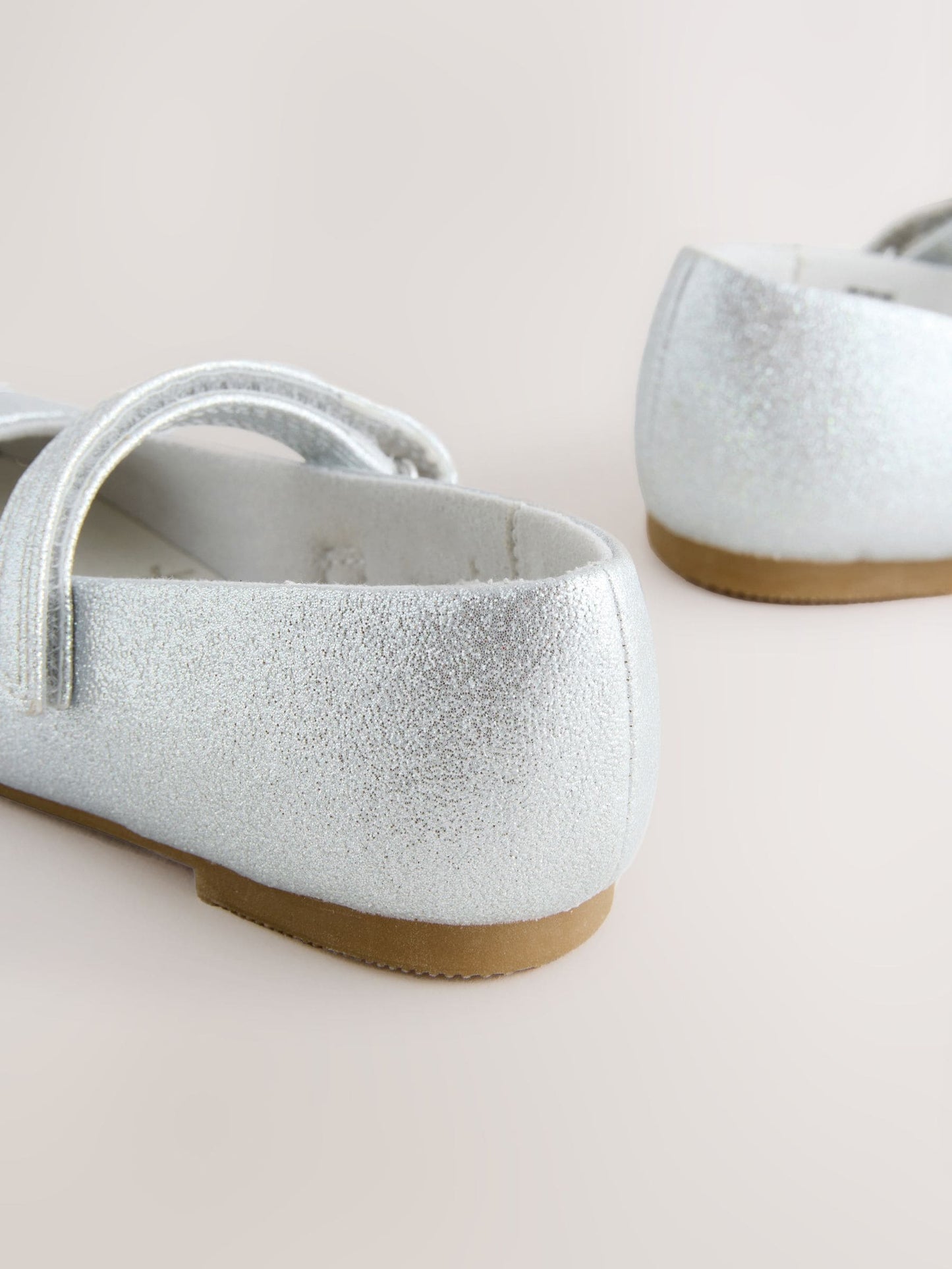 Silver Standard Fit (F) Mary Jane Touch Fastening Occasion Shoes image 4