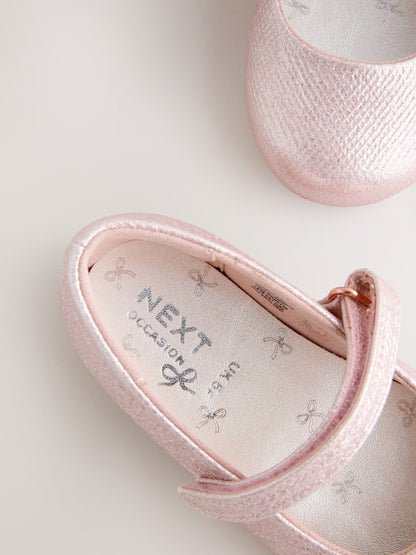 Pink Standard Fit (F) Mary Jane Touch Fastening Occasion Shoes image 5