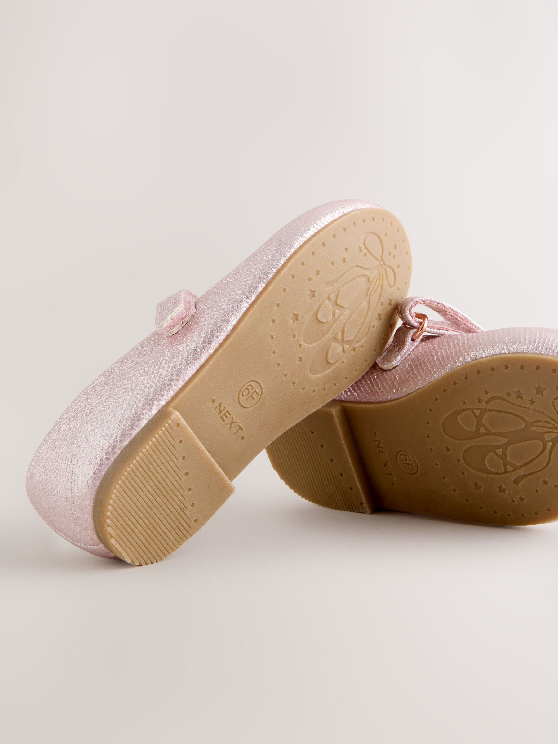 Pink Standard Fit (F) Mary Jane Touch Fastening Occasion Shoes image 6