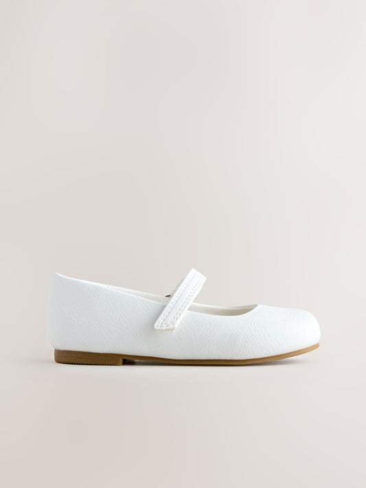 Dsiney Kidz - White Wide Fit (G) Mary Jane Touch Fastening Occasion Shoes image 2
